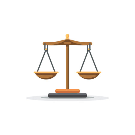 Balance Scale Symbolizing Justice. Vector illustration design.のイラスト素材