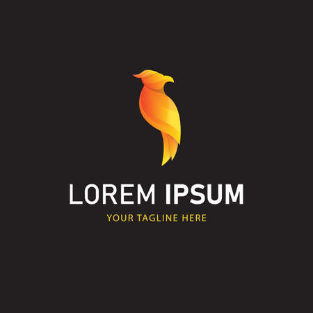 Bird  Design. Animal Gradient Styleのイラスト素材