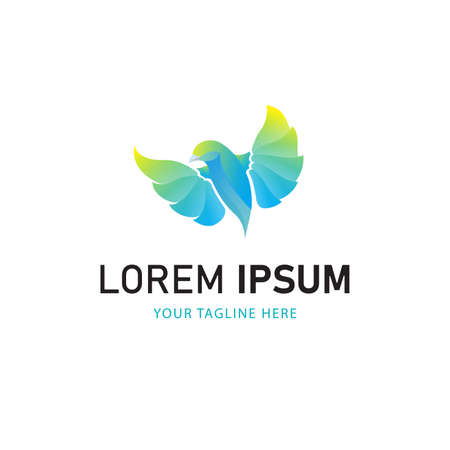 Gradient Bird Design Templateのイラスト素材