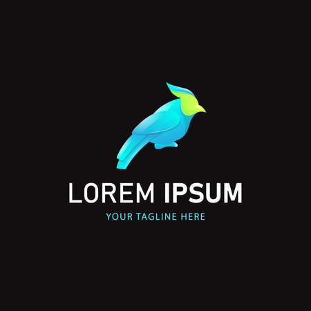 Bird Design. Animal Gradient Styleのイラスト素材