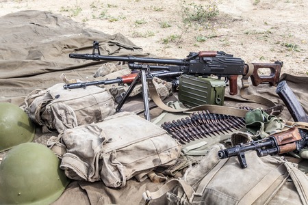 Weapons of Soviet special operations group before going on a missionの写真素材