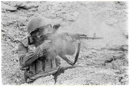 Soviet paratrooper in Afghanistan during the Soviet Afghan War