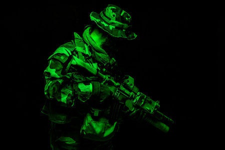 Photo of Commando shooter, army special - ID:1-192457413 - Royalty Free ...