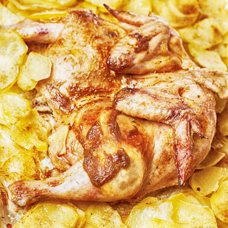 Chicken with potatoesの写真素材