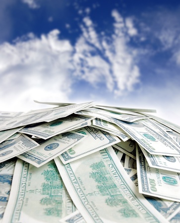 American 100 dollar billsの写真素材