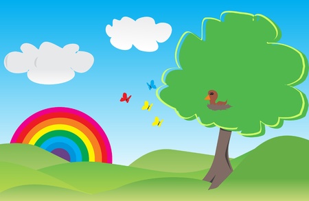 Green treesのイラスト素材