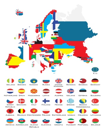 Outline maps of the countries のイラスト素材
