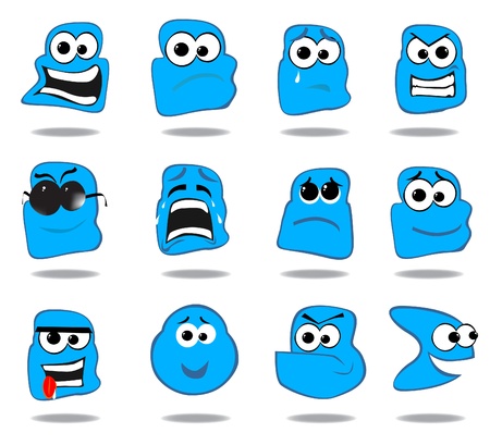 Cute Little vector Monsters のイラスト素材