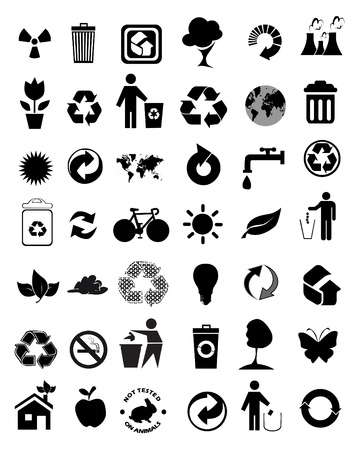set of 42 environmental iconsのイラスト素材