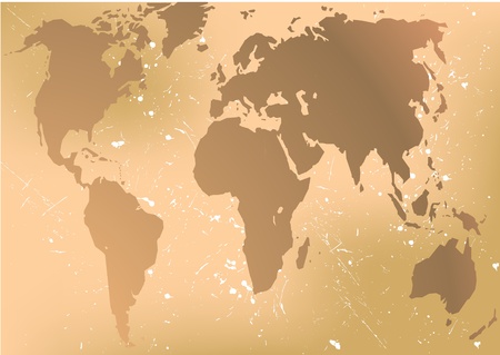 grunge, rustic world mapのイラスト素材