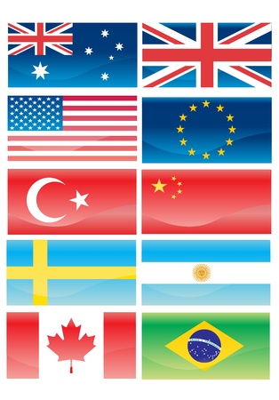 Flags of countriesのイラスト素材