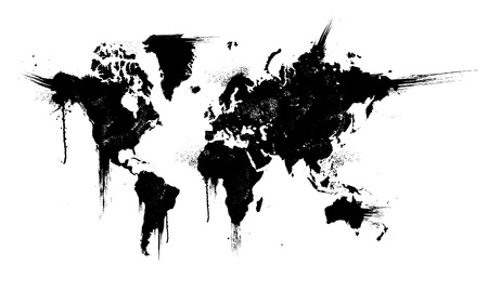 World ink splatter vector illustrationのイラスト素材