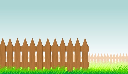 Wooden fence のイラスト素材
