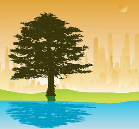 Green treesのイラスト素材