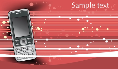 abstract background with mobile cell phoneのイラスト素材
