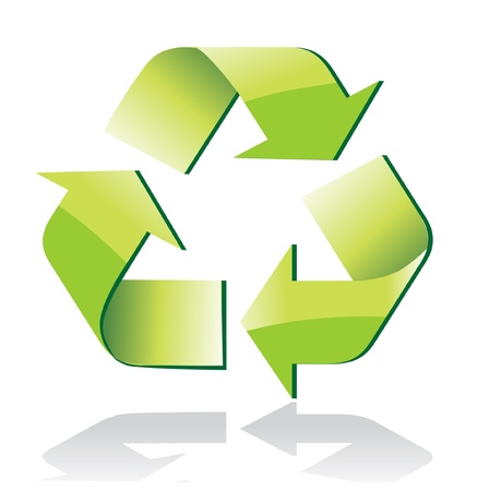 Glossy recycle symbolのイラスト素材