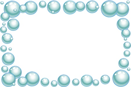 Vector illustration of blue bubblesのイラスト素材