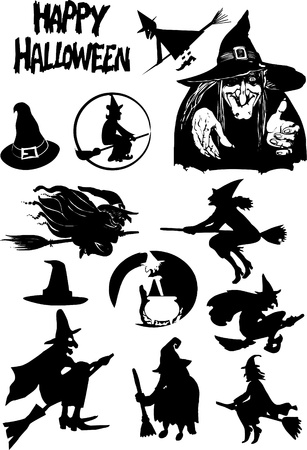 Halloween silhouettesのイラスト素材
