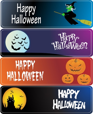 Halloween bannersのイラスト素材