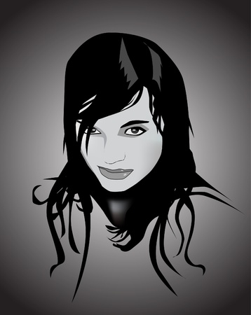 illustration of beautiful girlのイラスト素材