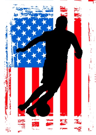 soccer player vectorのイラスト素材