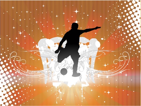 soccer player vectorのイラスト素材