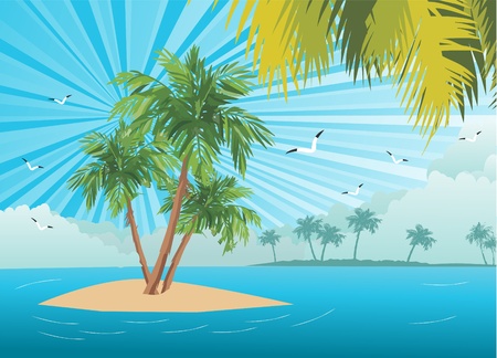 Palm treesのイラスト素材