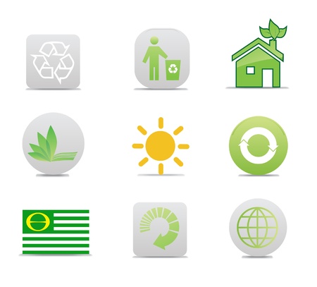 Vector set of environmentalのイラスト素材