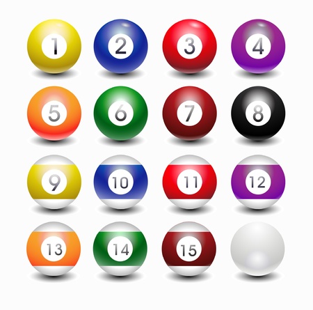 glossy pool ballsのイラスト素材