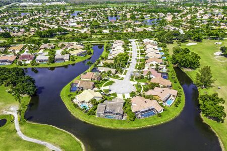 Boca Raton Florida, gated communityの写真素材