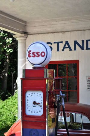Oslo, Norway - July 16, 2021: Old empty gas station in the city of Oslo in Norwayのeditorial素材