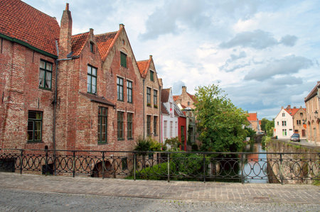 Historic houses in Bruges (Brugge), Belgiumの写真素材