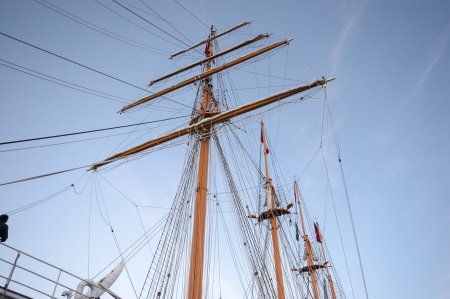 sailing ship in wellington harbour -