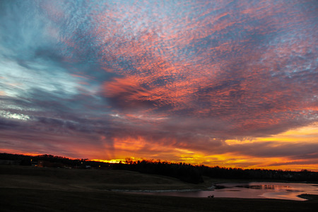Winter Sunsetの写真素材