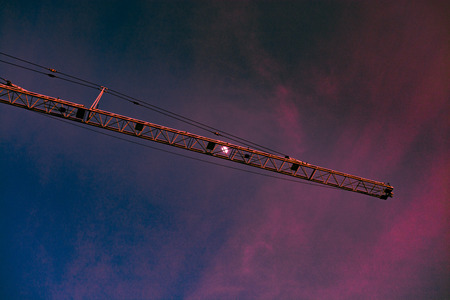 constructing the moonの写真素材