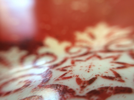 A christmas plate focusの素材