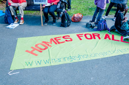 Newham Council to displace the mothers from London, 
social cleansing people with low income, demonstrationのeditorial素材