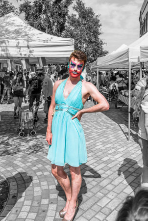 London, United Kingdom, July 2, 2019: People attend the  Forest Gate pride event and show their support for the Gay Pride (Selective Colour)のeditorial素材