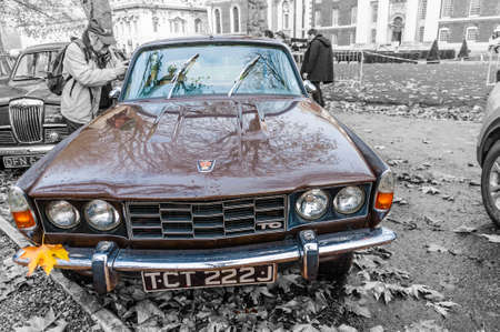 London, United Kingdom, November 16, 2019: Rover 2000 TC 4-Door Saloonのeditorial素材