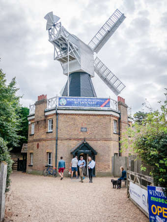 London, United Kingdom, July 19, 2017: Wimbledon Windmill Museum, Wimbledon Commonのeditorial素材