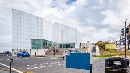 London, United Kingdom, 2 July, 2017: The Turner Contemporary art gallery is named after the town's famous visiting landscape painter JMW Turner and is located at Margate, Kent, UK.のeditorial素材