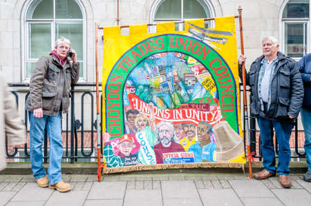 London, England, UK - 4 March 2017: NHS In Crisis - Fix It Now demonstration. The Peopleâs Assembly and Health Campaigns Together hold an emergency demonstration and march in London in conjunction with local and regional events around the countryのeditorial素材