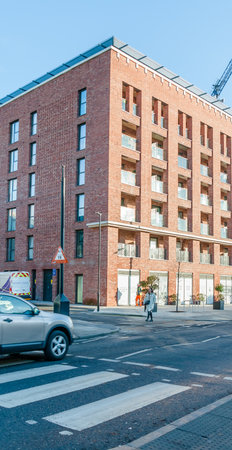 London, United Kingdom, 19 January 2023: St.Pier Court not competed. Upton Gardens redevelopment of a the old West Ham United Football Stadium in East London, Green Streetのeditorial素材