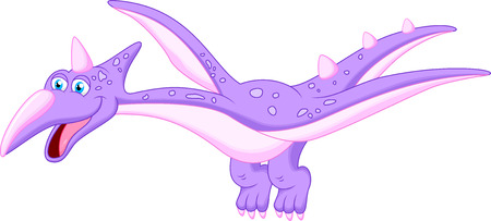 happy pterodactyl cartoon のイラスト素材