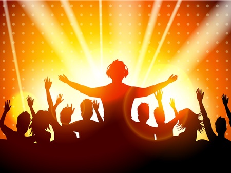 Party people in clubのイラスト素材
