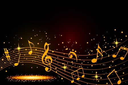 Abstract musical background with notesのイラスト素材