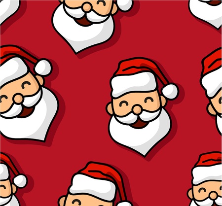 Cartoon seamless santa clausのイラスト素材