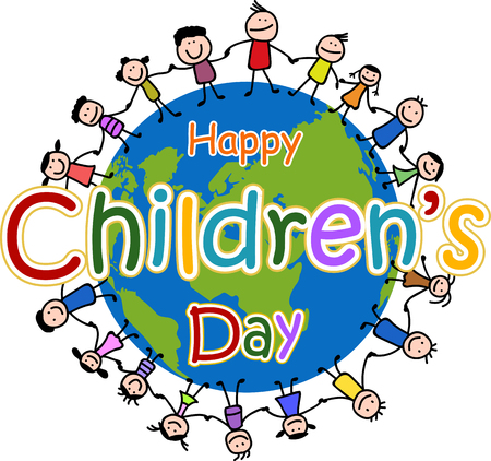 Vector illustration of Happy Children's dayのイラスト素材