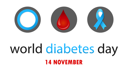 World diabetes day banner concept design.のイラスト素材