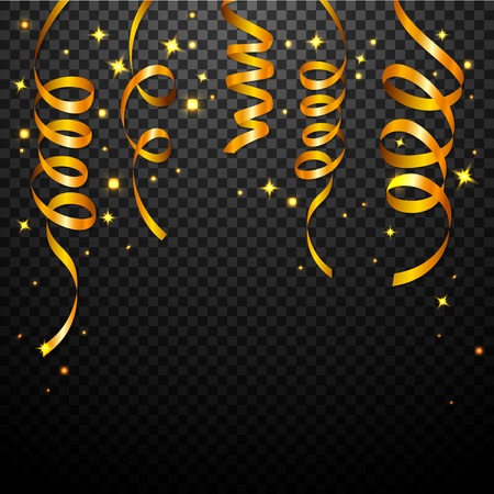 Vector illustration of Gold Confetti Celebrationのイラスト素材